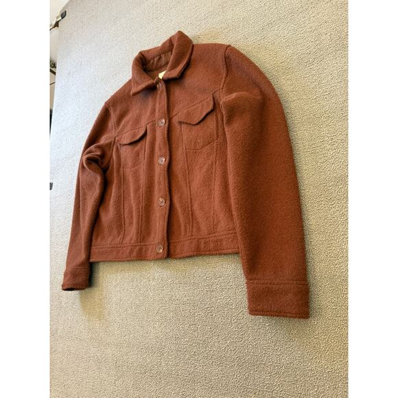 Joie Brown Jacket Women's Size L/G Button Up‎ Outerwear - Picture 11 of 14